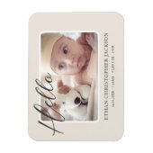 Magnet Flexible Faire-part de naissance moderne avec photo de bébé (Vertical)