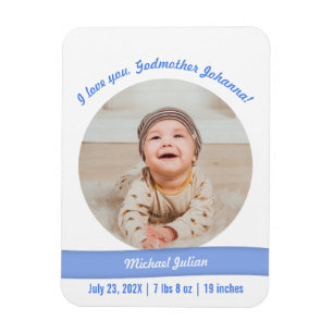 Magnet Flexible Faire-part de naissance moderne pour garçon avec p