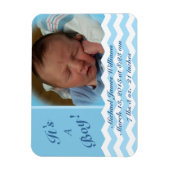 Magnet Flexible Faire-part de naissance Motif Chevron (Vertical)