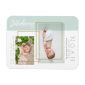 MAGNET FLEXIBLE FAIRE-PART DE NAISSANCE PANNEAUX DE COULEUR (Horizontal)