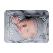 Magnet Flexible Faire-part de naissance photo bébé de bienvenue mo (Horizontal)