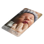 Magnet Flexible Faire-part de naissance photo bébé de script moder (Côté Gauche)