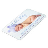 Magnet Flexible Faire-part de naissance photo bébé moderne (Côté Gauche)