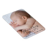 Magnet Flexible Faire-part de naissance photo bébé | Script modern (Côté Droit)