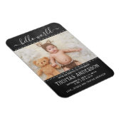 Magnet Flexible Faire-part de naissance photo Chalkboard tendance (Côté Droit)