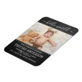 Magnet Flexible Faire-part de naissance photo Chalkboard tendance (Côté Gauche)