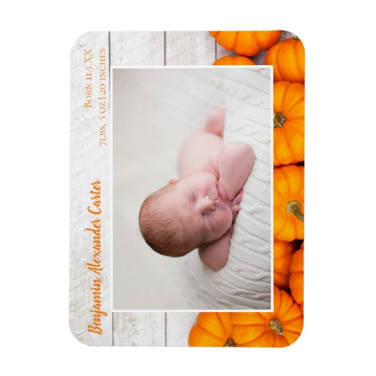 Magnet Flexible Faire-part de naissance photo de nouveau-né Citrou (Vertical)