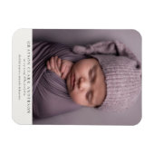 Magnet Flexible Faire-part de naissance photo intégrale minimalist (Horizontal)