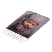 Magnet Flexible Faire-part de naissance photo intégrale minimalist (Côté Gauche)