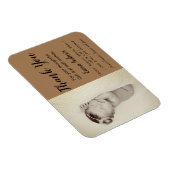 Magnet Flexible Faire-part de naissance photo Merci bébé personnal (Côté Droit)