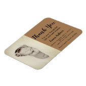 Magnet Flexible Faire-part de naissance photo Merci bébé personnal (Côté Gauche)