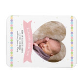 Magnet Flexible Faire-part de naissance photo moderne pour bébé fi (Horizontal)