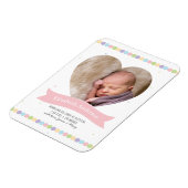 Magnet Flexible Faire-part de naissance photo moderne pour bébé fi (Côté Gauche)