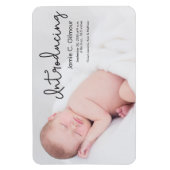 Magnet Flexible Faire-part de naissance photo pour bébé (Vertical)