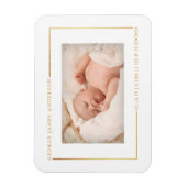 Magnet Flexible Faire-part de naissance photo Simply Chic Gold Foi (Vertical)