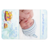 Magnet Flexible Faire-part de naissance photo Turtle Baby Boy (Horizontal)