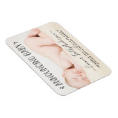 Magnet Flexible Faire-part de naissance photo Typographie tendance (Côté Droit)