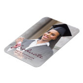 Magnet Flexible Faire-part de remise de diplôme écriture Bourgogne (Côté Gauche)