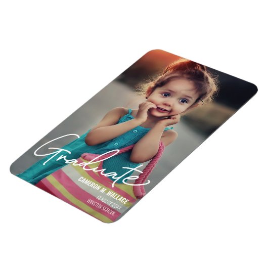 Magnet Flexible Faire-part d'études supérieures personnalisé (Côté Gauche)