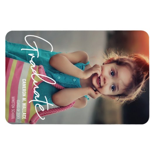 Magnet Flexible Faire-part d'études supérieures personnalisé (Horizontal)