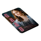 Magnet Flexible Faire-part d'or moderne Faux Rose (Côté Droit)