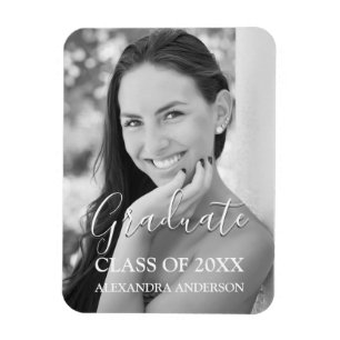 Magnet Flexible Faire-part moderne de photo d'obtention du diplôme