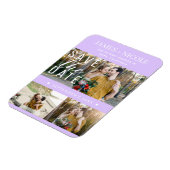 Magnet Flexible Faire part moderne lavande pastel avec 3 photos (Côté Gauche)