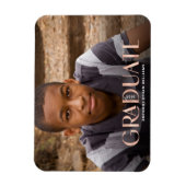Magnet Flexible Faire-part moderne Rose Gold Overlay Photo Grad (Vertical)