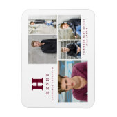 Magnet Flexible faire-part multi-photo initial (Vertical)