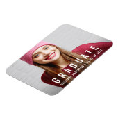 Magnet Flexible Faire-part photo de graduation moderne W (Côté Gauche)