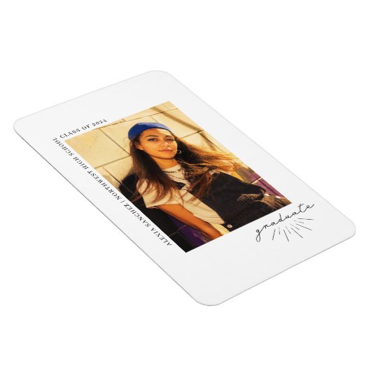 Magnet Flexible Faire-part photo d'un diplôme d'art en ligne (Côté Droit)