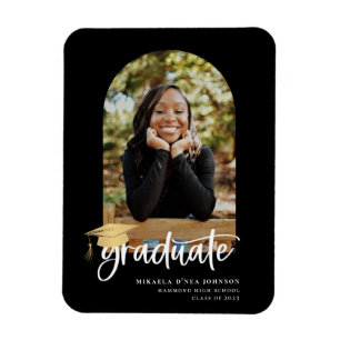 Magnet Flexible Faire-part photo Jouer Script Graduation