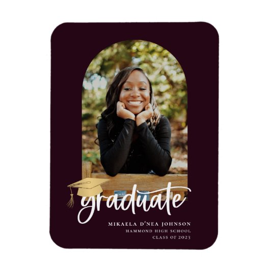 Magnet Flexible Faire-part photo Jouer Script Graduation (Vertical)
