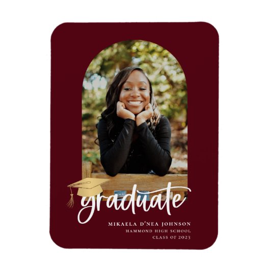 Magnet Flexible Faire-part photo Jouer Script Graduation (Vertical)