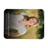 Magnet Flexible Faire-part simple d'obtention d'un diplôme photo (Horizontal)