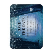 Magnet Flexible Fairytale Enchanted Forest Blue Sauvez La Date (Vertical)