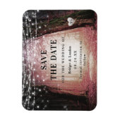 Magnet Flexible Fairytale Enchanted Forest Pink Sauvez La Date (Vertical)