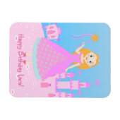 Magnet Flexible Fairytale Princess à Pink Birthaday (Horizontal)