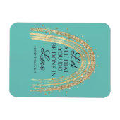 Magnet Flexible Fait Dans L'Amour Gold Rainbow (Horizontal)