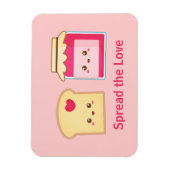 Magnet Flexible Faites passer l'amour avec du pain et de la confit (Vertical)