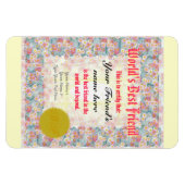 Magnet Flexible Faites un certificat de meilleur ami du monde (Horizontal)