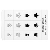 Magnet Flexible Faites vos propres pièces d'échecs découpées magné (Horizontal)