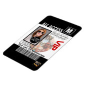 Magnet Flexible Faites votre propre VIP Pass 8 façons de personnal (Côté Gauche)