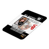 Magnet Flexible Faites votre propre VIP Pass 8 façons de personnal (Côté Gauche)