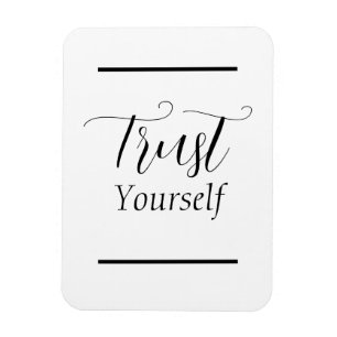 Magnet Flexible 'Faites-Vous Confiance' Phrase Noir