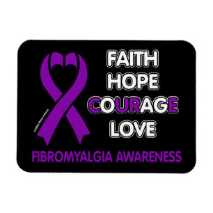 Magnet Flexible Faith Hope Courage Love...Fibro