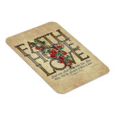Magnet Flexible Faith Hope Love Christian Bible Verse (Côté Droit)