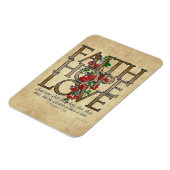 Magnet Flexible Faith Hope Love Christian Bible Verse (Côté Gauche)