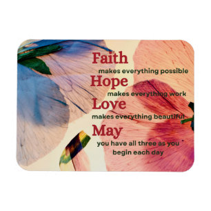 Magnet Flexible Faith Hope Love May