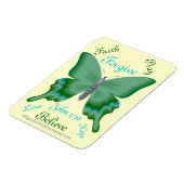 Magnet Flexible Faith Priez Croyez Citation de la Bible Papillon (Côté Gauche)